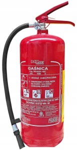 GAŚNICA PPOŻ PROSZKOWA 6kg ABC GAŚNICE PRZEMYSŁOWA