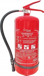 GAŚNICA PPOŻ PROSZKOWA 6kg Z OPASKĄ GAŚNICE ABC