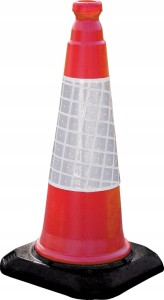 PACHOŁEK SŁUPEK DROGOWY 50cm OSTRZEGAWCZY ODBLASK