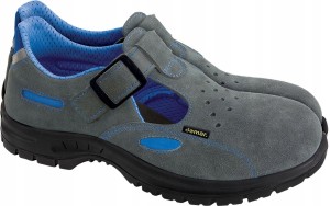 BUTY DAMSKIE Z OTWORAMI SANDAŁY SKÓRA PODNOSEK