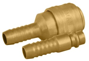 KOMPLET SZYBKOZŁĄCZY 6 mm Z KRÓĆCAMI MOSIĄDZ