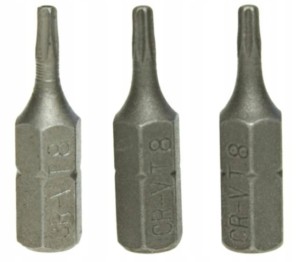 KOŃCÓWKI TORX T10 x 25 mm 3szt BIT BITY GROT TORXY