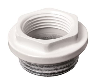 KOREK GRZEJNIKOWY REDUKCYJNY PRAWY 1 x 3/4'' BIAŁY