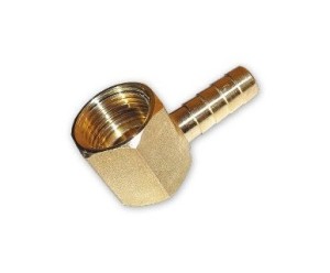 ŁĄCZNIK MOSIĘŻNY KĄTOWYDO WĘŻA 9mm GW 1/2 ZŁĄCZKA