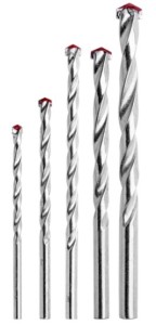 WIERTŁO DO BETONU 4.0 - 10.0 mm 5szt ZESTAW