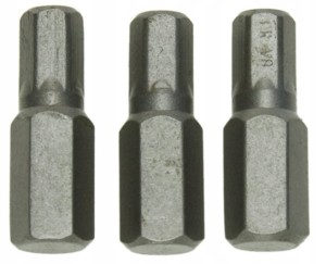 KOŃCÓWKI SZEŚCIOKĄTNE HEX H6 x 25 mm 3szt BIT BITY