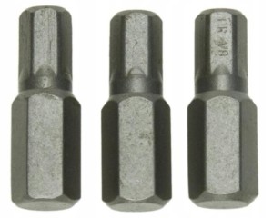 KOŃCÓWKI SZEŚCIOKĄTNE HEX H8 x 25 mm 3szt BIT BITY