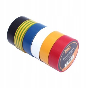TAŚMA IZOLACYJNA 15mm / 10m GRUBA KOLOR MIX