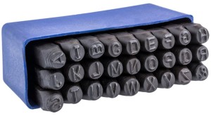NUMERATORY LITERY ZNACZNIKI DO WYBIJANIA 4mm 27szt