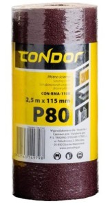 PŁÓTNO ŚCIERNE ROLKA 2,5m 115mm P80 PAPIER