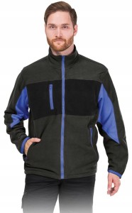 BLUZA ROBOCZA POLAR FORMEN ZAPINANA CIEPŁA SZARA