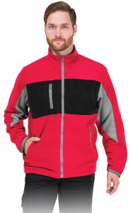 BLUZA ROBOCZA POLAR FORMEN ZAPINANA CZERWONA