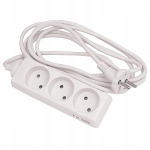 PRZEDŁUŻACZ LISTWOWY DOMOWY KABEL 3 m 3 GNIAZDKA