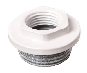 KOREK GRZEJNIKOWY REDUKCYJNY PRAWY 1 x 1/2'' BIAŁY