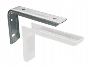 WSPORNIK KĄTOWNIK PÓŁKI Z MASKOWNICĄ 240 mm BIAŁY