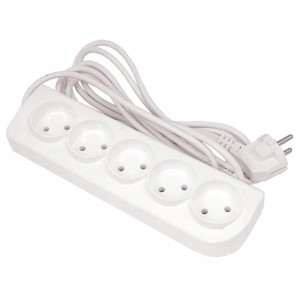 PRZEDŁUŻACZ LISTWOWY DOMOWY KABEL 5 m 5 GNIAZDEK