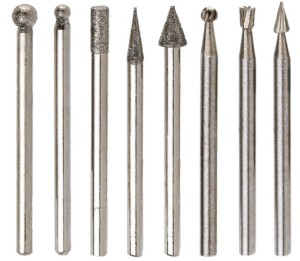 FREZY MINI FREZ HSS DIAMENT 8 szt 1/8'' ZESTAW