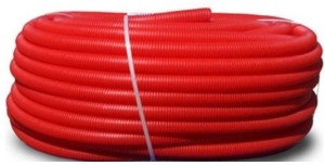 RURA OSŁONA KARBOWANA PESZEL CZERWONA FI 18mm 50m