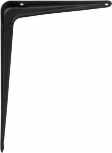 KĄTOWNIK WSPORNIK PÓŁKI POD PÓŁKĘ 250x300mm CZARNY