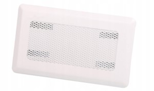 KRATKA WENTYLACYJNA KOMINOWA 10x20 METALOWA BIAŁA