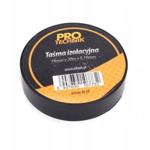 TAŚMA IZOLACYJNA CZARNA 19mm / 20m GRUBA MOCNA