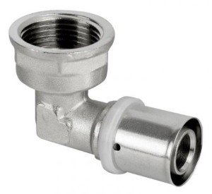 PEX KOLANO 90' GW 16x1/2 ZAPRASOWYWANE ZACISKOWE
