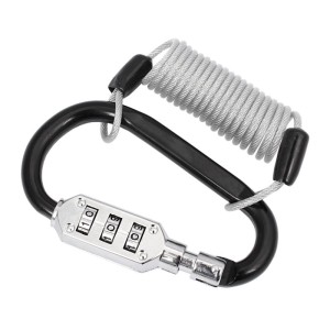 KARABIŃCZYK ALUMINIOWY SZYFROWANY 95x50 mm Z LINKĄ