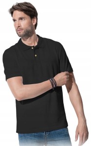 KOSZULKA MĘSKA POLO POLÓWKA T-SHIRT CZARNA