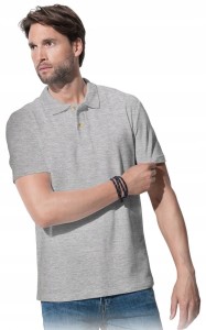 KOSZULKA MĘSKA POLO POLÓWKA T-SHIRT SZARA