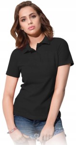 KOSZULKA DAMSKA POLO POLÓWKA T-SHIRT CZARNA