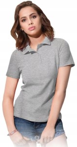 KOSZULKA DAMSKA POLO POLÓWKA T-SHIRT SZARA