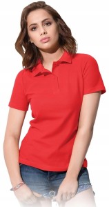 KOSZULKA DAMSKA POLO POLÓWKA T-SHIRT CZERWONA