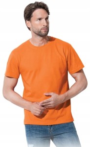 KOSZULKA MĘSKA PODKOSZULEK T-SHIRT POMARAŃCZOWA