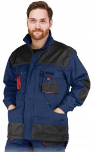 BLUZA KURTKA OCHRONNA WZMACNIANA ROBOCZA GRANATOWA