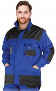 BLUZA KURTKA OCHRONNA WZMACNIANA ROBOCZA NIEBIESKA