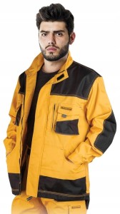 BLUZA KURTKA OCHRONNA WZMACNIANA ROBOCZA ŻÓŁTA