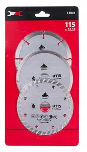 ZESTAW TARCZ DIAMENTOWYCH 115 mm 3 szt TARCZA
