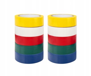 TAŚMA IZOLACYJNA 10m / 10szt KOLOR MIX ZESTAW