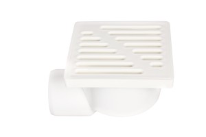 KRATKA KANALIZACYJNA FI50 15x15 PLASTIKOWA BIAŁA