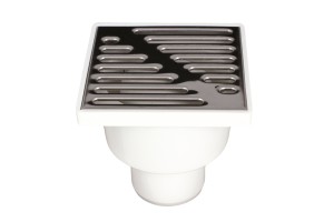 KRATKA KANALIZACYJNA FI50 10x10cm DOLNA PROSTA