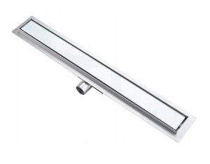 ODPŁYW LINIOWY ODWODNIENIE SLIM BIAŁE SZKŁO 90 cm
