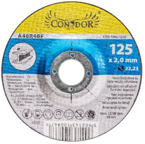 TARCZA KORUNDOWA DO CIĘCIA METALU OSADZONA 125 mm