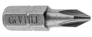 KOŃCÓWKI KRZYŻOWE PH1 x 25mm 30szt BITY KOMPLET