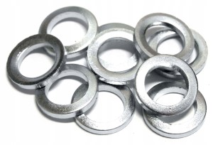 PODKŁADKI DO ZAWIASÓW 50 szt 14 x 2 mm OCYNK BIAŁY