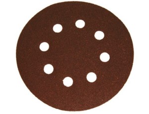 KRĄŻEK ŚCIERNY NA RZEP Z OTWORAMI PAPIER 125mm P60