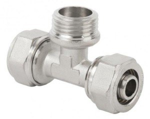 TRÓJNIK PEX/GZ/PEX 25 x 3/4 x 25 ALUPEX SKRĘCANY