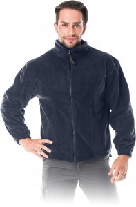 BLUZA OCHRONNA ZAPINANA ROBOCZA POLAR GRANATOWA