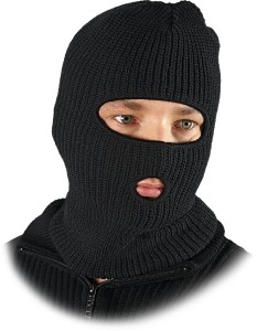 CZAPKA KOMINIARKA DWA OTWORY OCHRONNA CZARNA