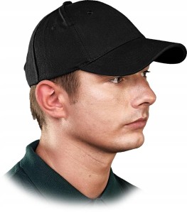 CZAPKA CZAPECZKA Z DASZKIEM USZTYWNIANA CZARNA