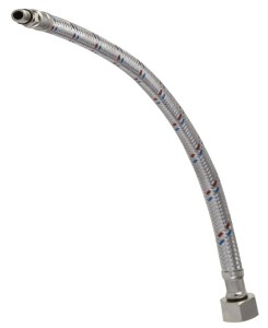WĄŻ WĘŻYK NIERDZEWNY 3/8 Z KRÓTKĄ KOŃCÓWKĄ 80 cm